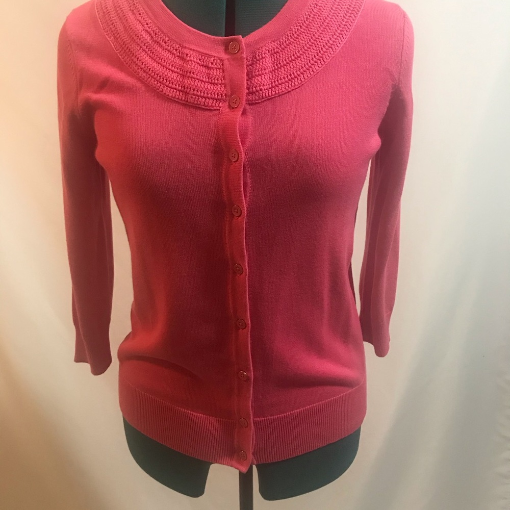 Talbots Petite Pink Cardigan